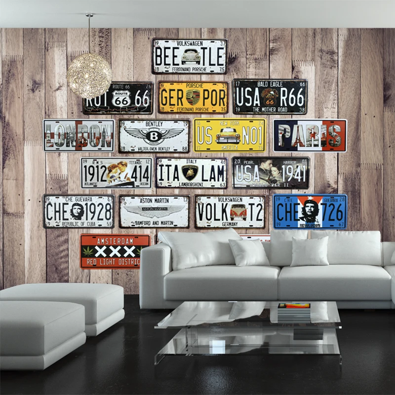

Custom 3D photo wallpaper European style personality 3D custom car wallpaper mural coffee bar KTV restaurant mural