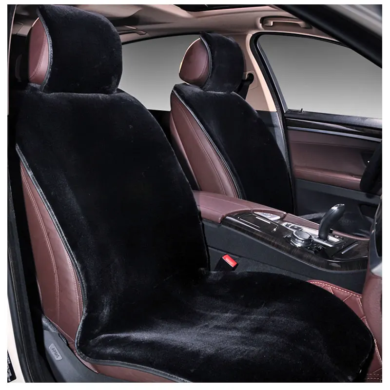 Car Seat Cover Set Universal Winter Plush Seats Cushion Interior Accessories Soft Warm Leather Auto Covers Anti-Skip Car-Styling (8)