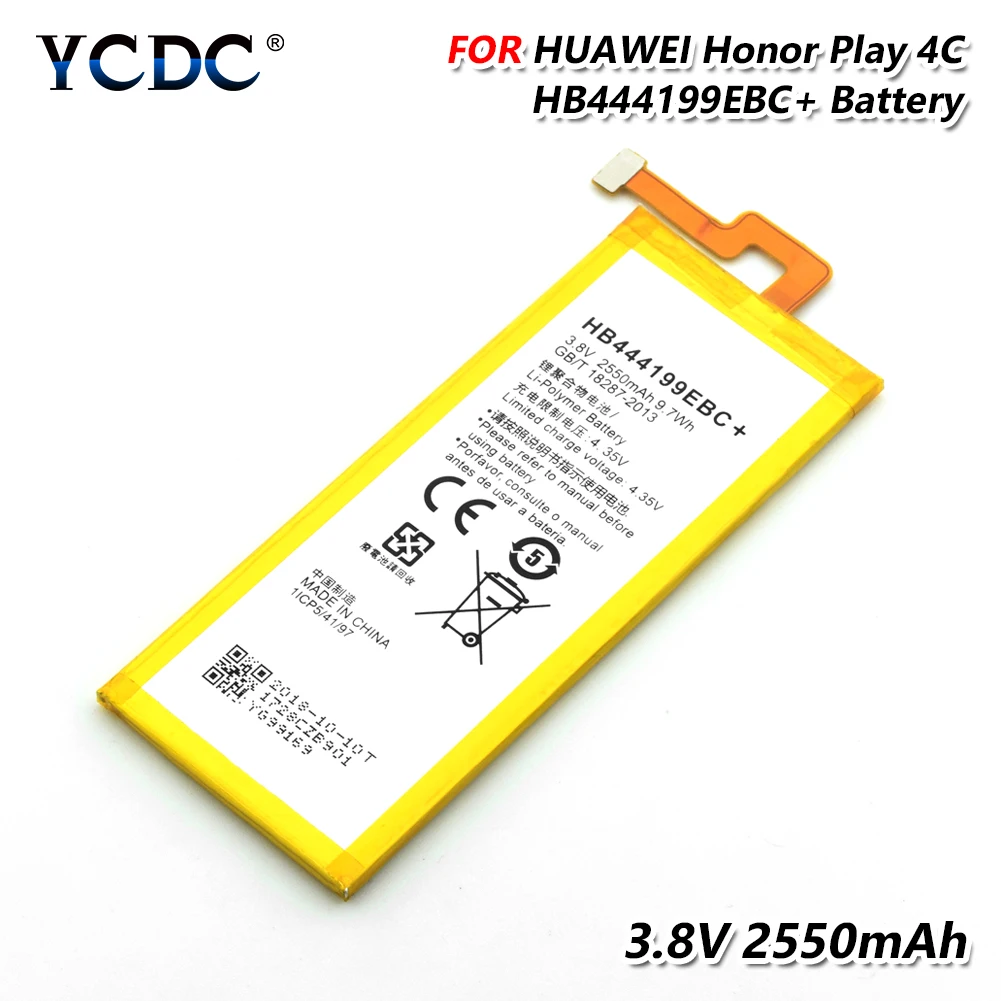 

100% Genuine Battery HB444199EBC+ For Huawei Honor 4C C8818 CHM-CL00 UL00 U01 TL00H Replacement