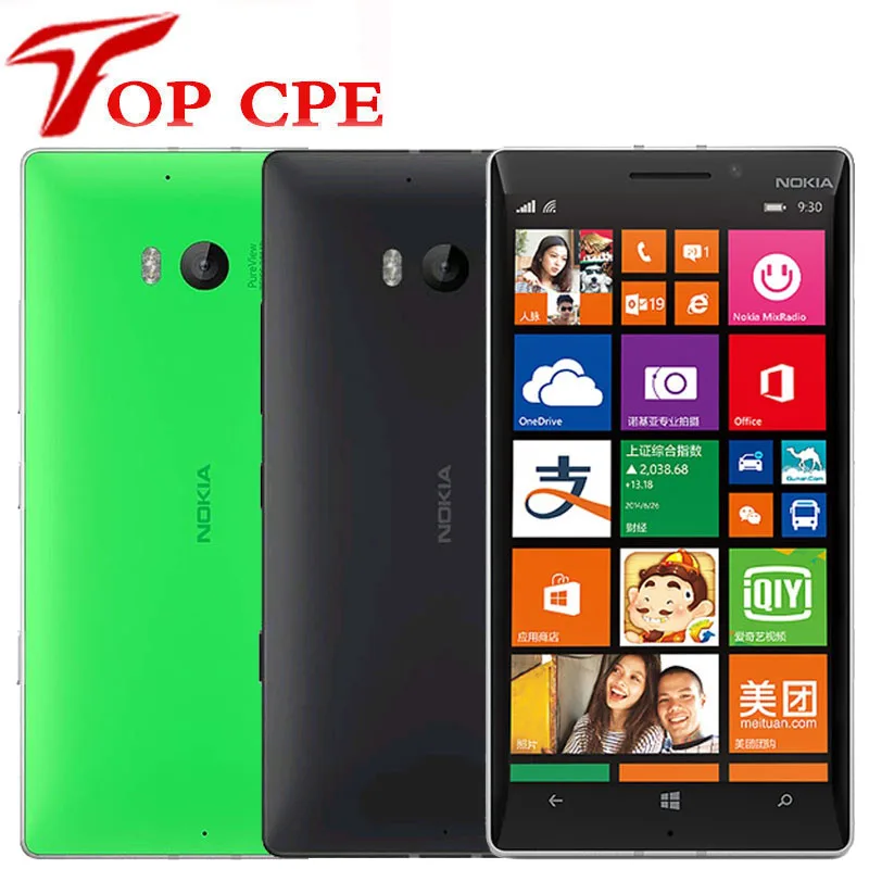 

Original Nokia Lumia 930 Unlocked 32GB Quad Core 2.2GHz 2G RAM 5.0" 20.0MP WIFI GPS Microsoft Windows Refurbished mobile phone