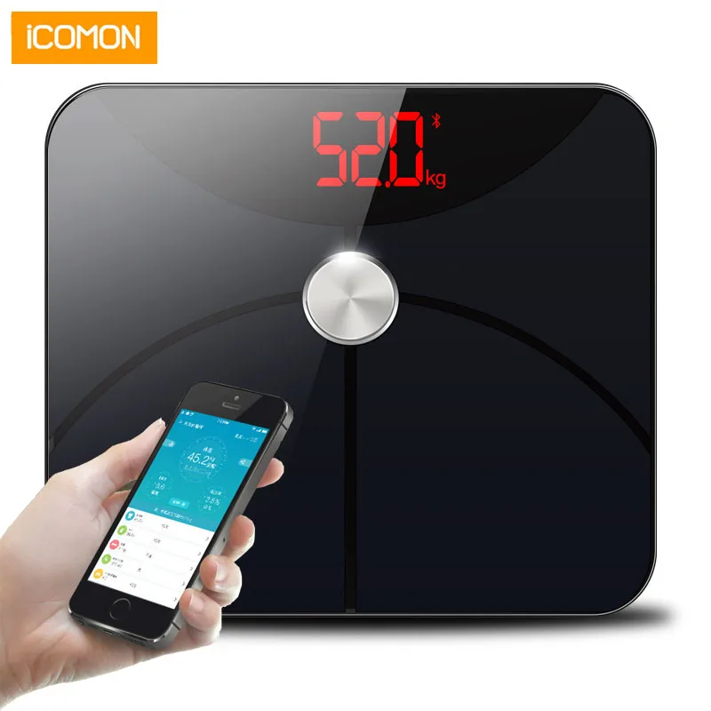 Роскошный iCONON i5 Smart Body Fat mi весы напольные Цифровые Bluetooth для ванной весовые тела Bmi
