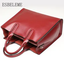 Брендовые женские повседневные сумки из натуральной коровьей кожи, женские сумки бордового цвета с большой вместительностью, женские сумки на плечо из воловьей кожи YH003