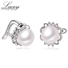 LACEY flowers Pearl earring, Pearl with 925 Sterling Silver earrings,stud Earrings, fashion Jewelry pearl earrings for Women LACEY flowers Pearl earring, Pearl with 925 Sterling Silver earrings,stud Earrings, fashion Jewelry pearl earrings for Women
