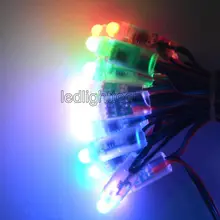 100 шт. 12 В WS2811 12 мм матовый цифровой Пробивание пиксель rgb led light Водонепроницаемый экспресс