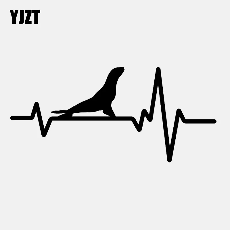 YJZT 16 3 см * 7 5 Виниловая наклейка на автомобиль с изображением морского льва