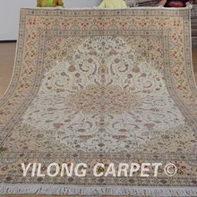 Yilong 9'x12' пакистанские шелковые шерстяные ковры изысканные турецкие шерстяные коврики ручной работы(1387
