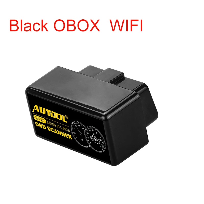 AUTOOL elm327 V1.5 wifi Bluetooth Авто OBD 2 II Eml327 Obd Автомобильный сканер для автомобильного считывателя кодов Pic18f25k80 диагностические инструменты - Цвет: Black Wifi