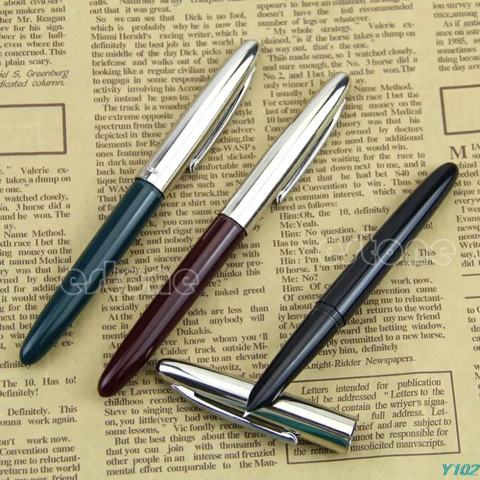 Lot Of 3 Pens Hero 366 Vintage Classic Style Hooded Nib Fine Fountain Pen W15 photo