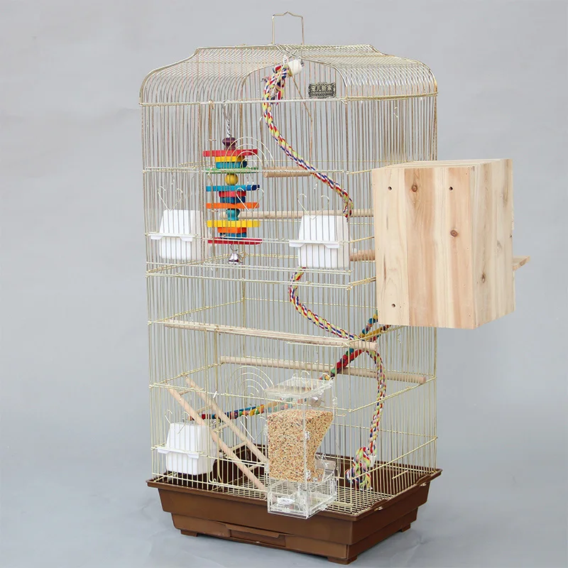 De Luxe Or Plaqué Grand Oiseau Cages Maisons Big Métal Fer