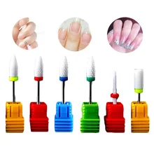 3/3" средний пламя Cuspidal ногтей сверло Полировальный Инструмент керамический монтируемый точильный камень с головкой Электрический Маникюрный резак