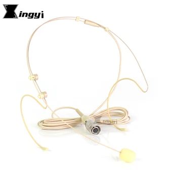 

4 Pin Hirose Connector Dual Earhook Headworn Microphone Headset Mic For Audio Technica FM Wireless Bodypack ATW 2000b T210a RU13