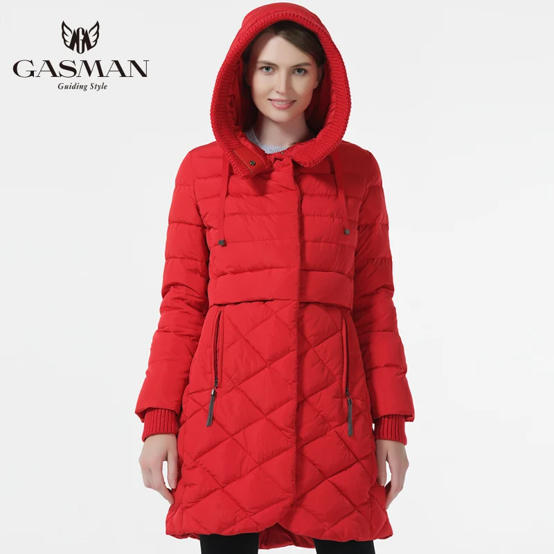 GASMAN 2019 Новая Зимняя Коллекция Толстая Парка Женщины Куртка Теплый Пуховик