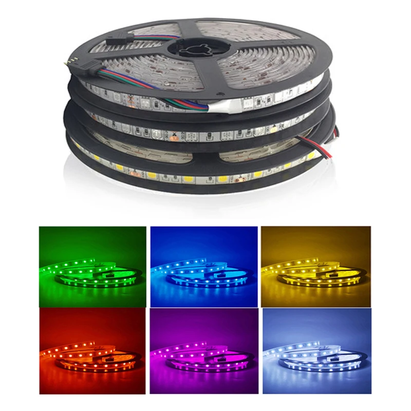 12v Ribbon Led Strip Light Rgb Rgbw Rgbww 5050 60ledm 12 V 5m