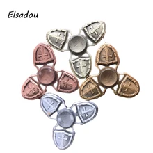 Elsadou Fidget Toy Tri The Crusader Hand Spinner Metal Finger Stress Spinner Tri-spinner