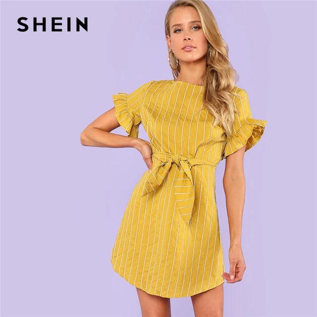 Yellow Striped Dress