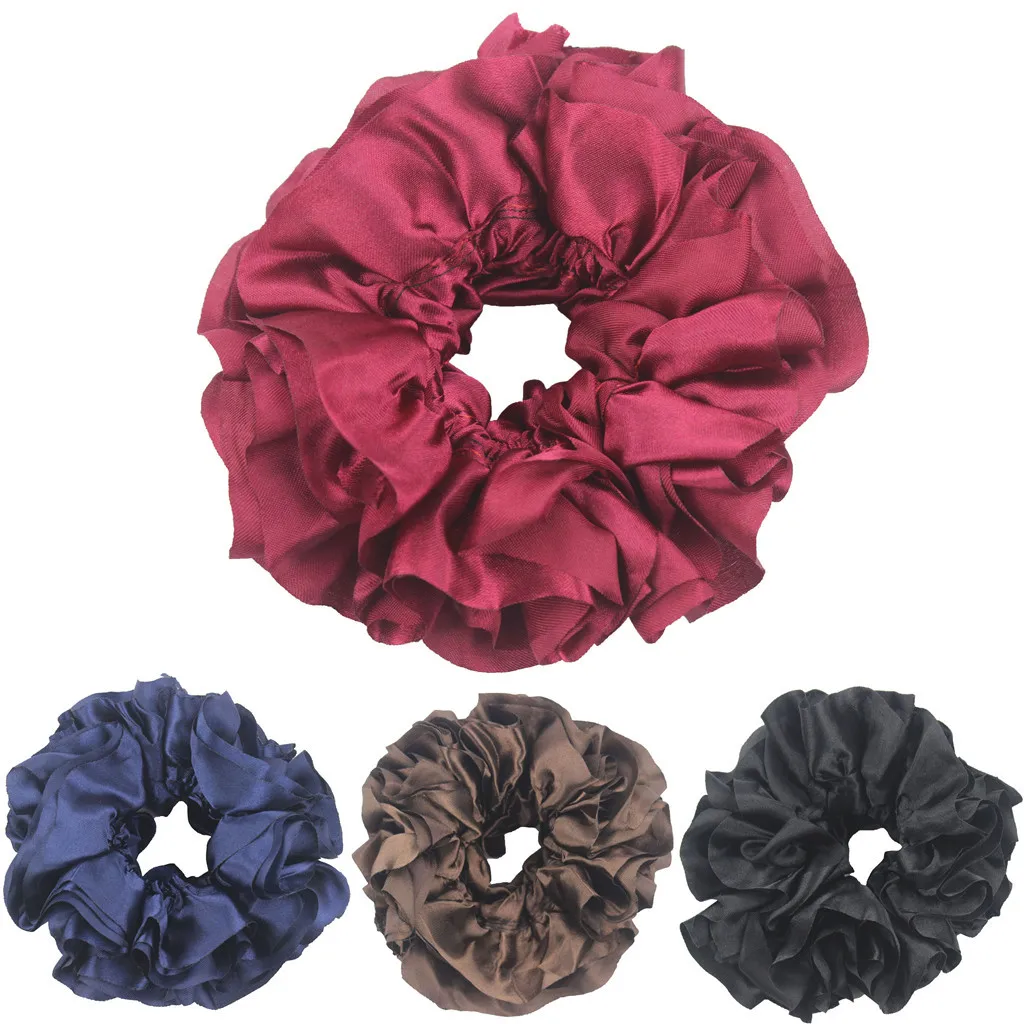 Аксессуары для волос Гибкая резинка простой хиджаб Volumizing Scrunchie ободок с большим бантом головной убор заколка-Твистер головной убор