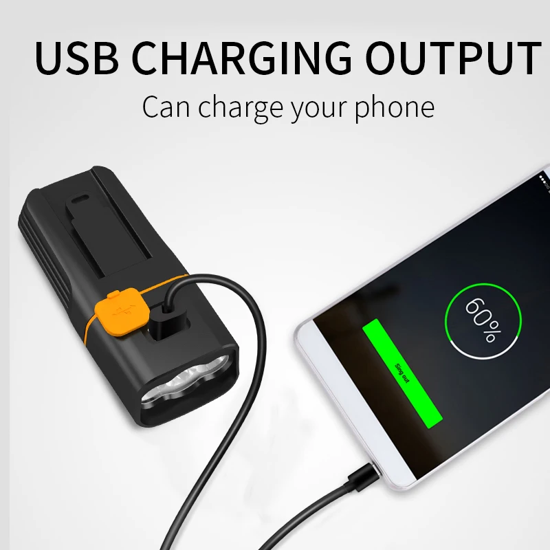 Discount Waterproof T6 LED Front Bike Headlight 3 Modes USB Rechargeable Bicycle Light Power Bank Function Built-in Batteries Torch 4 Discount Waterproof T6 LED Front Bike Headlight 3 Modes USB Rechargeable Bicycle Light Power Bank Function Built-in Batteries Torch 4