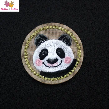 

Free Shipping 3pcs/lot Rabbit Panda Cat cloth patches Iron on stickers DIY Mending Repair clothes Cartoon Decoration kids gift