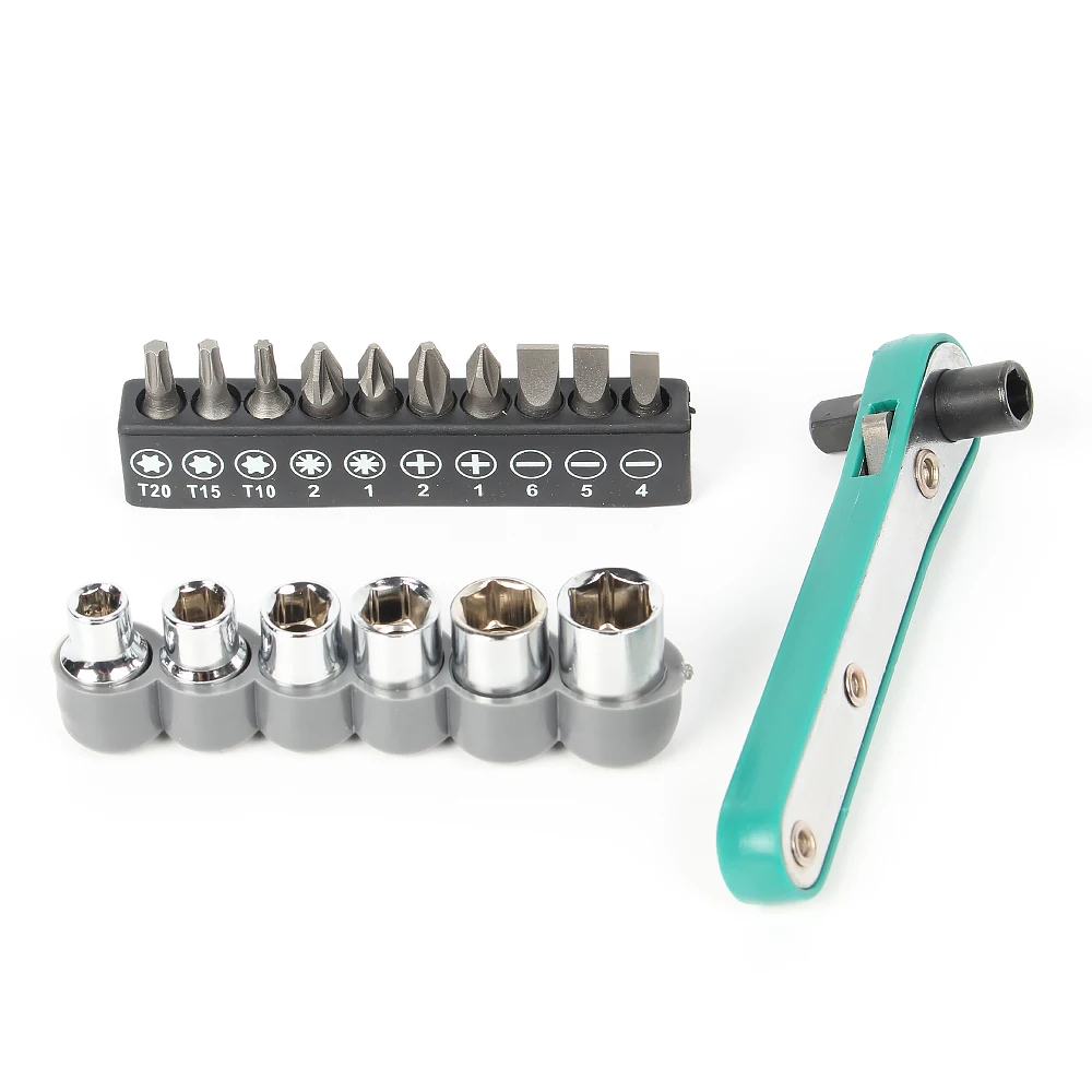 17 in 1 Chrome Vanadium Steel Wrench Driver Set Torx Screwdriver Set Ratchet Socket Torque Wrench Screw Bit Flat Bits Socket 17 in 1 Chrome Vanadium Steel Wrench Driver Set Torx Screwdriver Set Ratchet Socket Torque Wrench Screw Bit Flat Bits Socket