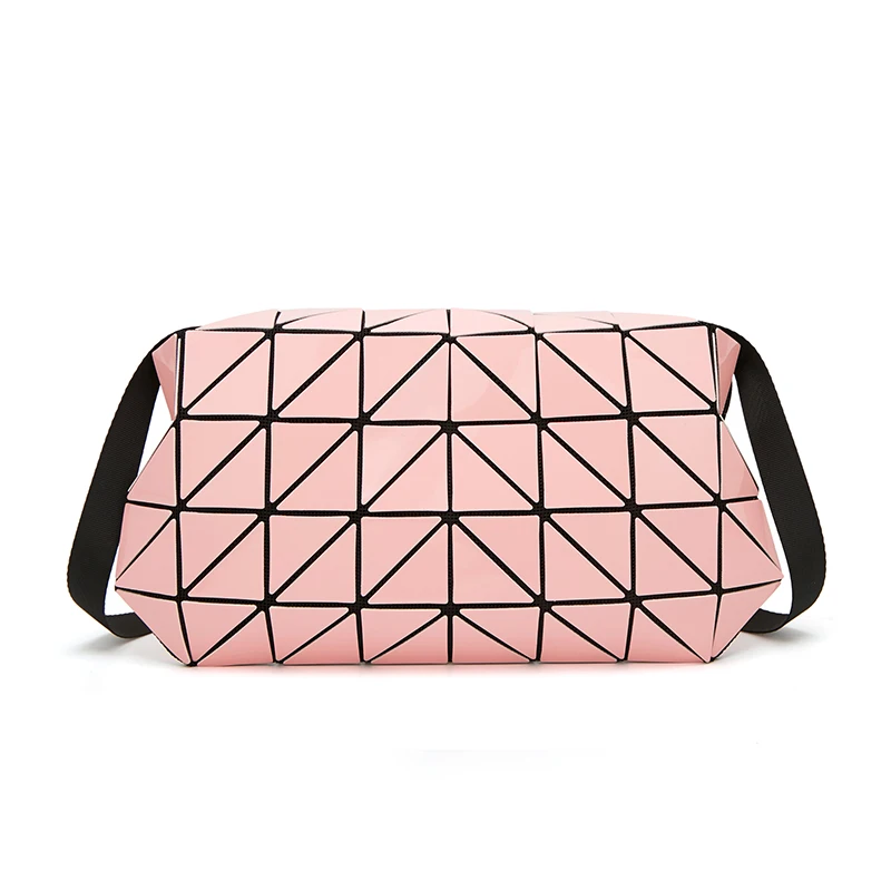 

New womens handbags shoulder bag color geometric femalehandbag PU lady girl bag 2019 Folding bag