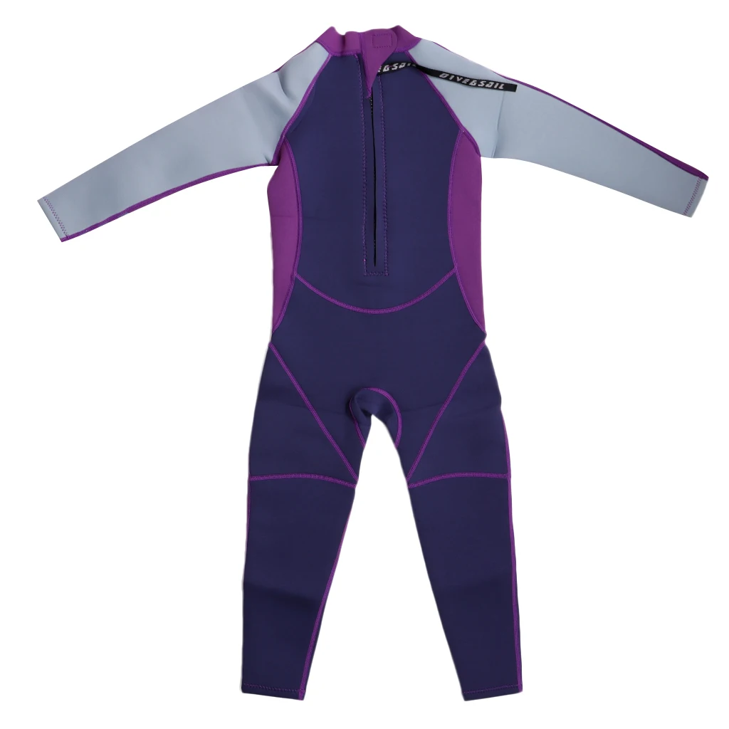 2.5mm Neoprene Surf Sports Swimming Wetsuit Full Body Swimwear UV Protection SPF 50+ for Girl Kids 3 Colors