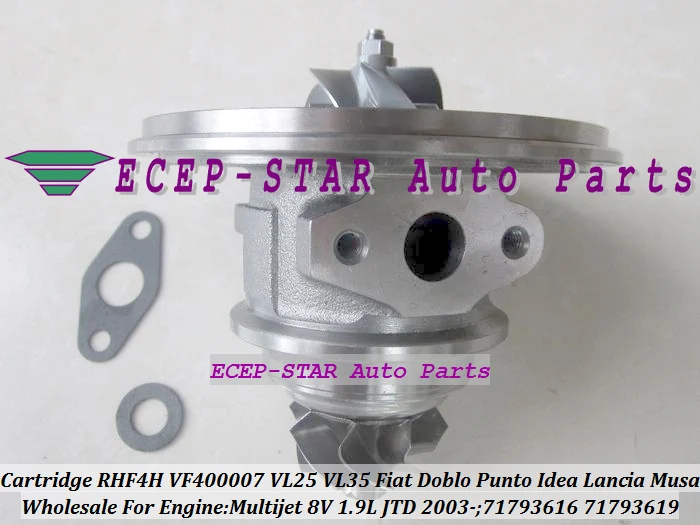 Turbo Cartridge CHRA VL25 VL35 RHF4H VF400007 71793616 71793619 FIAT Doblo Punto 2 Idea Lancia Musa 1.9L JTD Multijet 8V 2003-  (4)