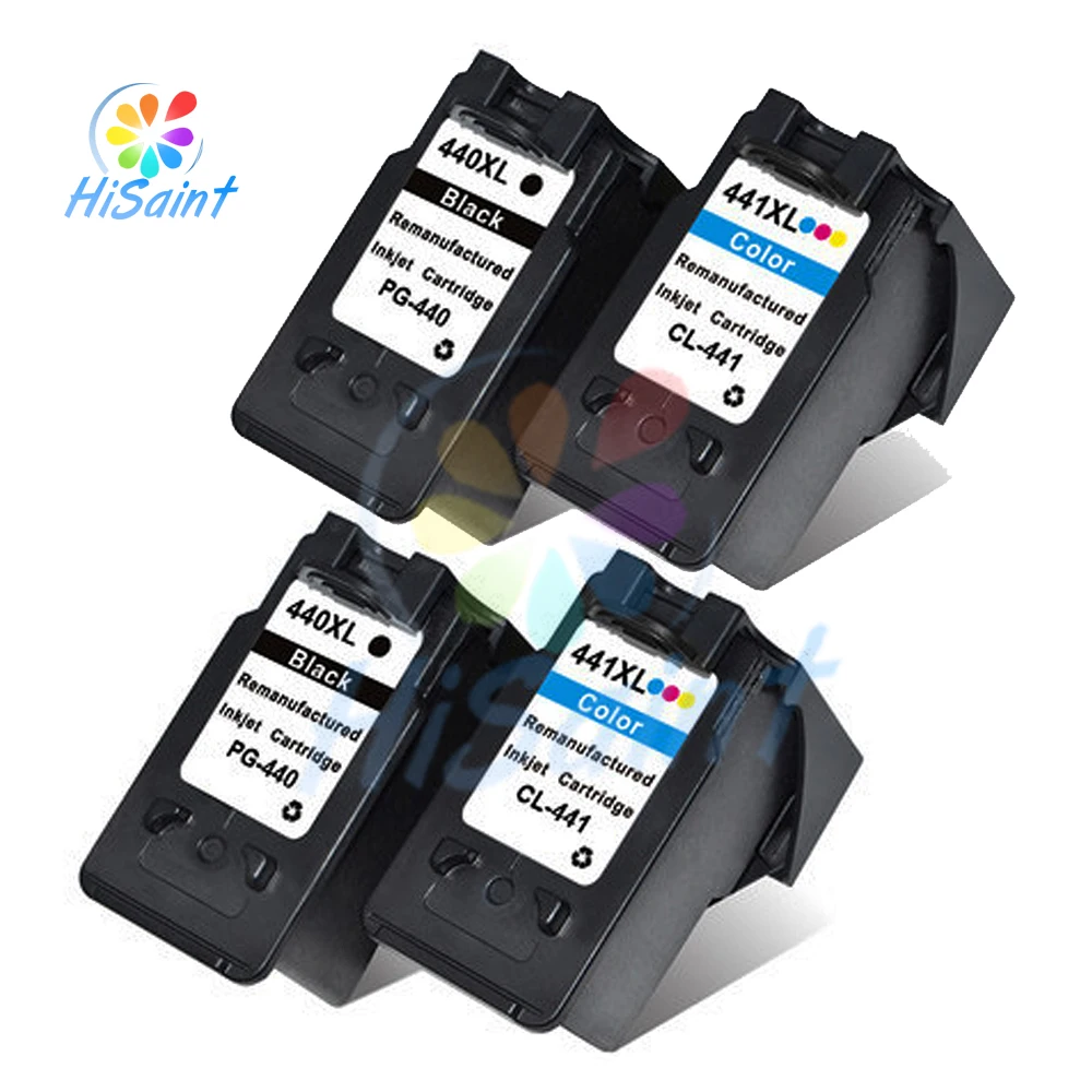 Best 4PK (2Black &2Tri color) Compatible for Canon PG 440 CL 441 PIXMA MG3180 MG4180 MG4280