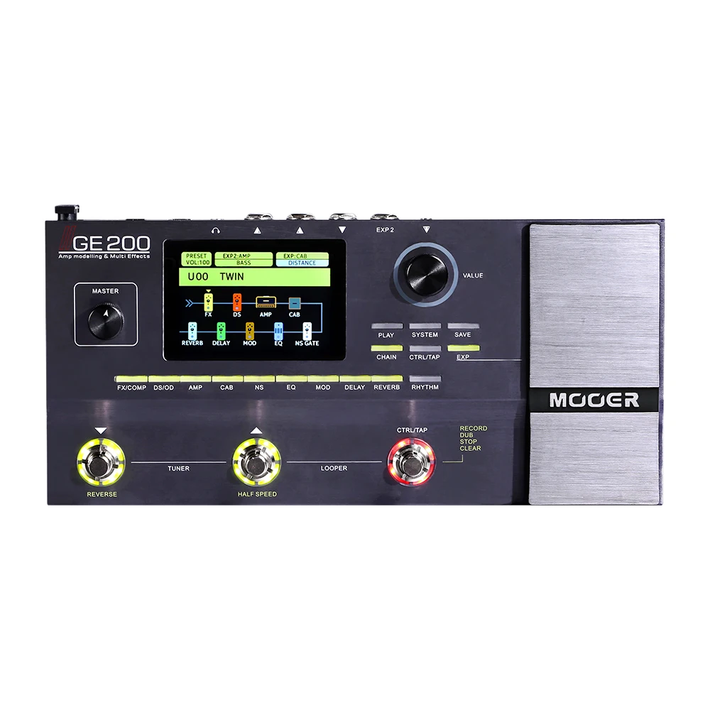 MOOER GE200 Amp моделирование и многофункциональные эффекты 55 высококачественных