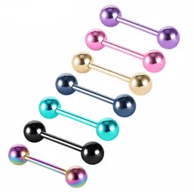 1 шт. 14 г цветной пирсинг язык королевская Подвеска для девочек ниппель прямой штанги из нержавеющей стали пирсинг для языка, украшения SD86