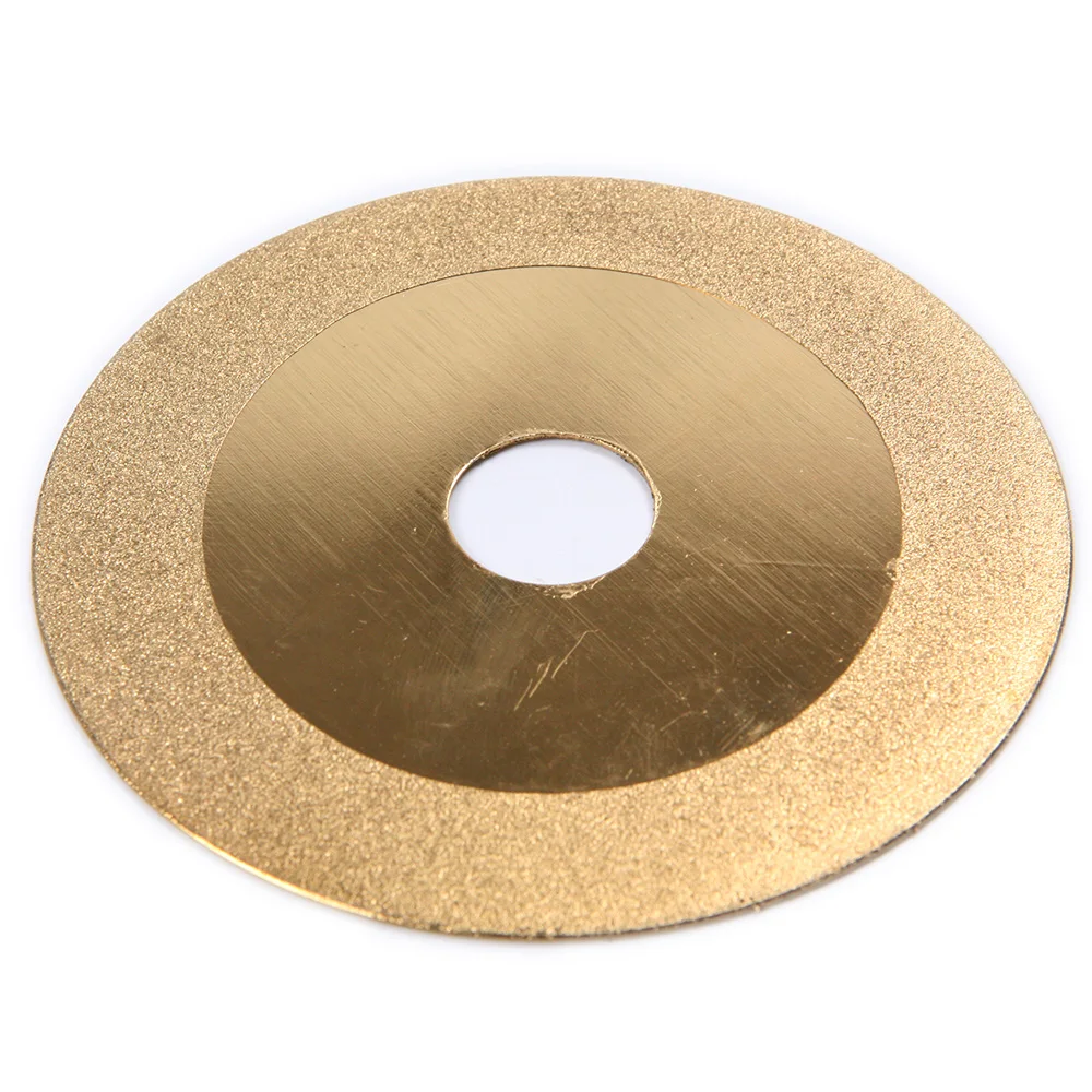 New Arrival 1Pcs 100mm Ti coated Diamond Gold Cutting Wheel Flat