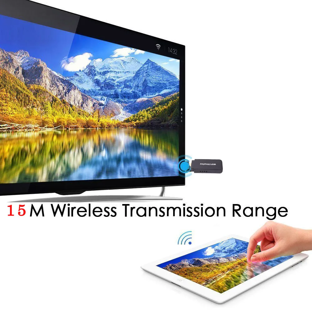 Carprie домашнего аудио-видео оборудования ТВ-карты ключ D2 DLNA AirPlay Беспроводной WIFI HDMI HD ТВ media Дисплей приемник подходит dec29