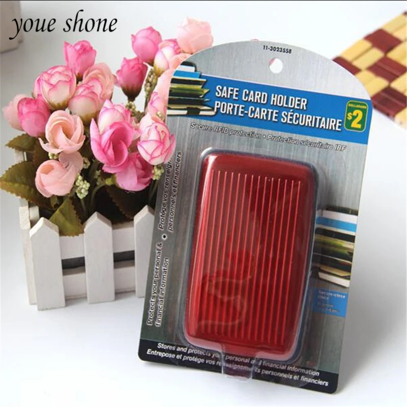 

1Piece Card Case Aluminum Alloy Credit Card Gift Business Aluminum Face Colored Credit Card Box Business Card Holder YOUE SHONE