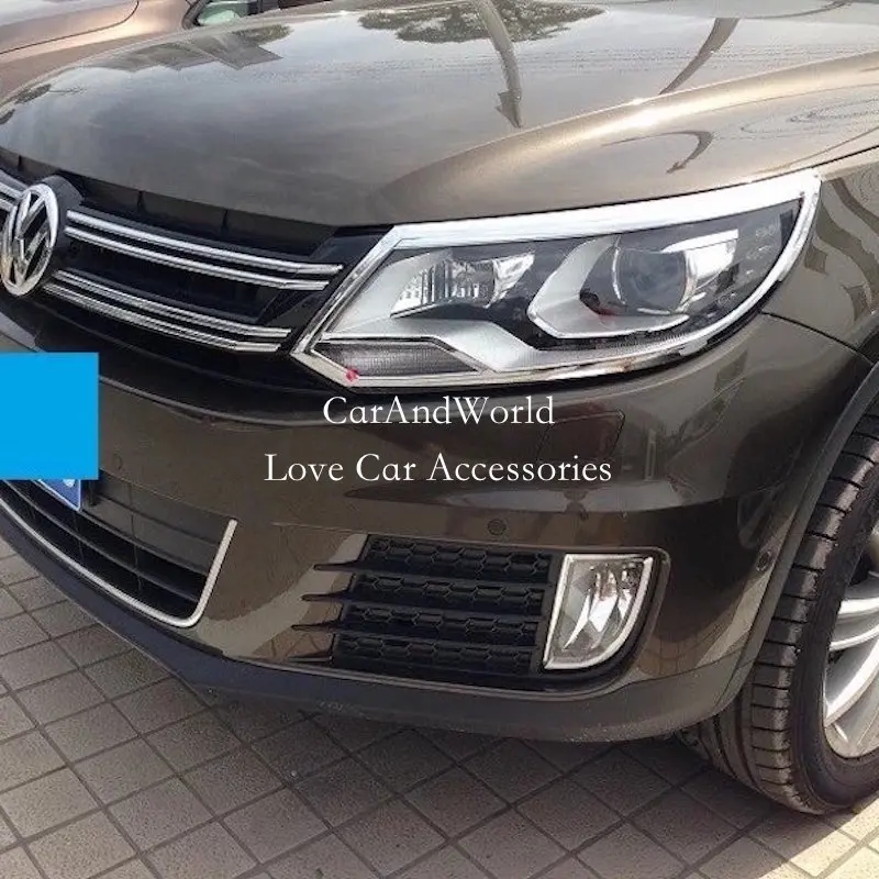 Для VW Volkswagen Tiguan 20152016 внешняя передняя противотуманная фара отделка ABS хром наклейки автомобиля Средства для укладки волос