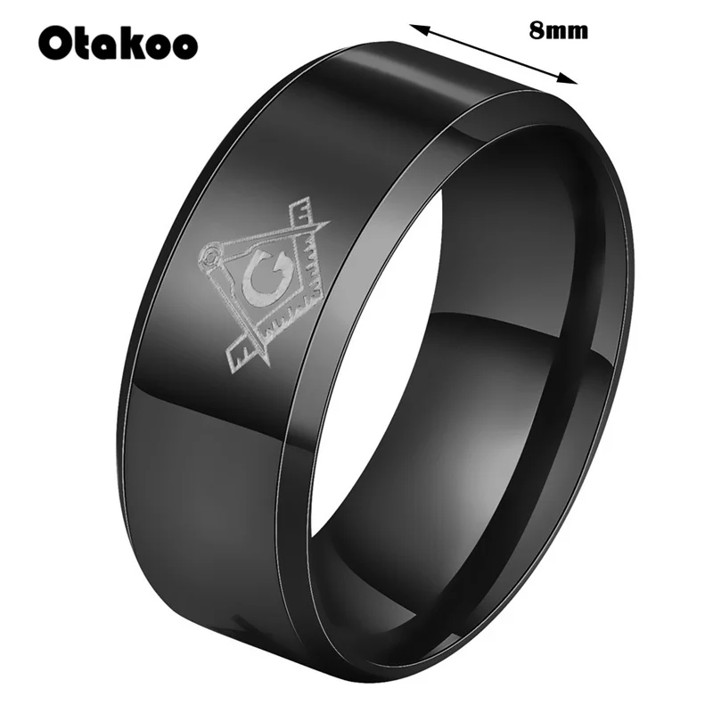 Мужское Винтажное кольцо Otakoo масонство из титановой нержавеющей стали 316L