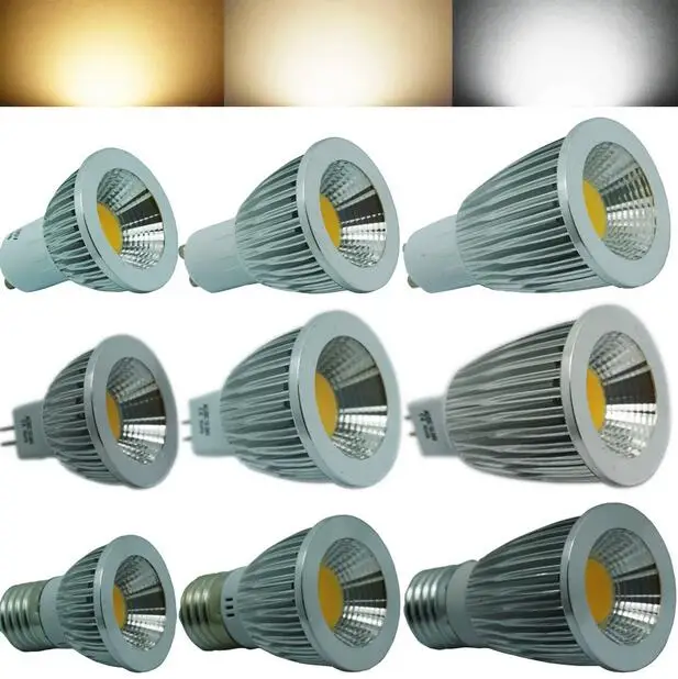 

GU10 COB dimmable 2700K 6500K Warm White 3W 5W 7W LED E27 E14 GU5.3 MR16 lamp bulb light replace the 55w/65w/85w Halogen lamp