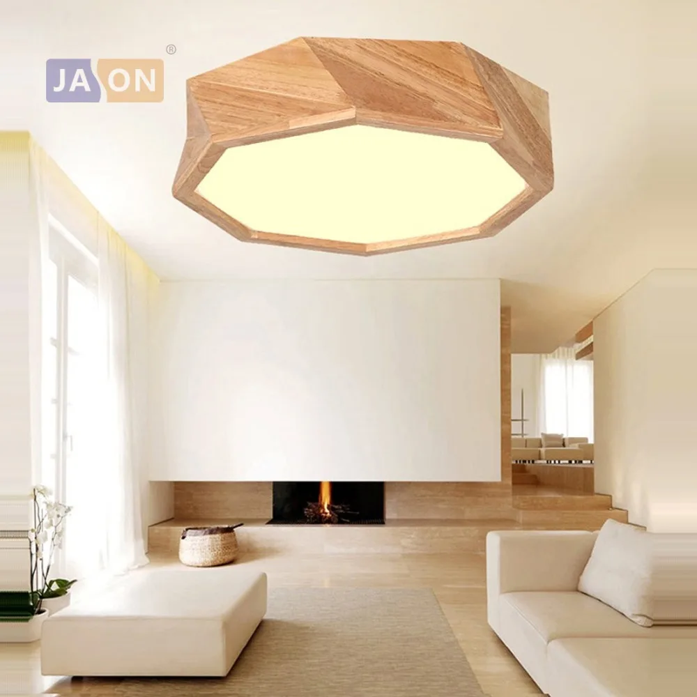 

LED Nordic Wood Iron Acryl LED Lamp.LED Light.Ceiling Lights.LED Ceiling Light. Ceiling Lamp For Bedroom