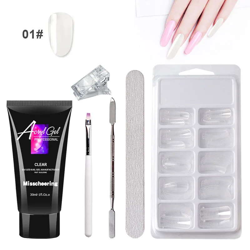 Painless Extension Gel Set For False Tips Nail Extension Glue Nail Art