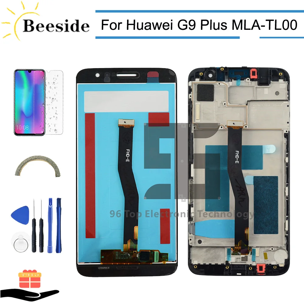 

AA+ Quality LCD With Frame 5.5'' For Huawei G9 Plus MLA-TL00 MLA-UL00 LCD Display Touch Screen Digitizer Assembly Replace