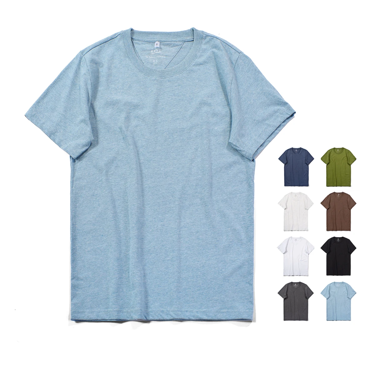 

Classic Hot Selling men's cotton t-shirt short sleeve camiseta o-neck soft solid cotton elastic breathable hombre ropa