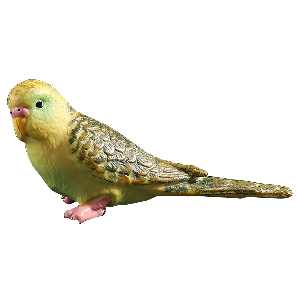 

Decorative Simulation Parrot, Artificial Figures Miniature Animal Model Birds, Craft Bird for Home Ornaments,Blue/ Green(Green)