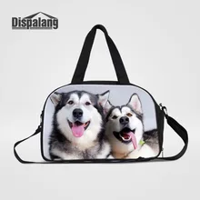 Dispalang чемодан для поездок сумка с независимые туфли хранения Животные с принтом в виде собаки для Для мужчин Женская дорожная сумка на выходные сумки через плечо сумки
