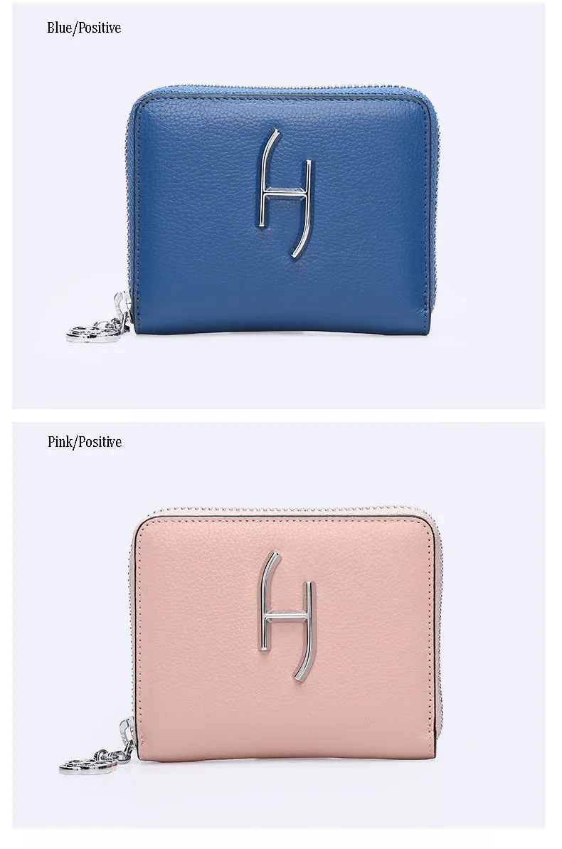 Famous Design Womens Wallets Zipper Clutch Coin Purse Bifold Hasp Short Card Dollar Bag 100% Top Quality Cow Genuine Leather    H10543011-x (5)