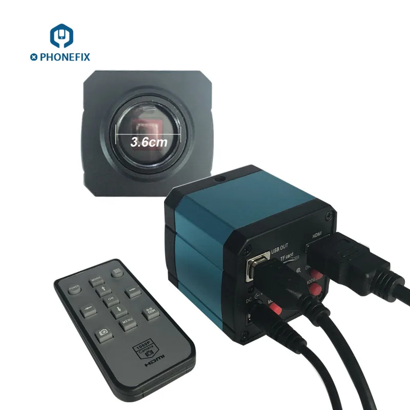 PHONEFIX 14MP 16MP 21MP HDMI 1080P USB Digital Industry Microscope Camera with TF Card Video Record