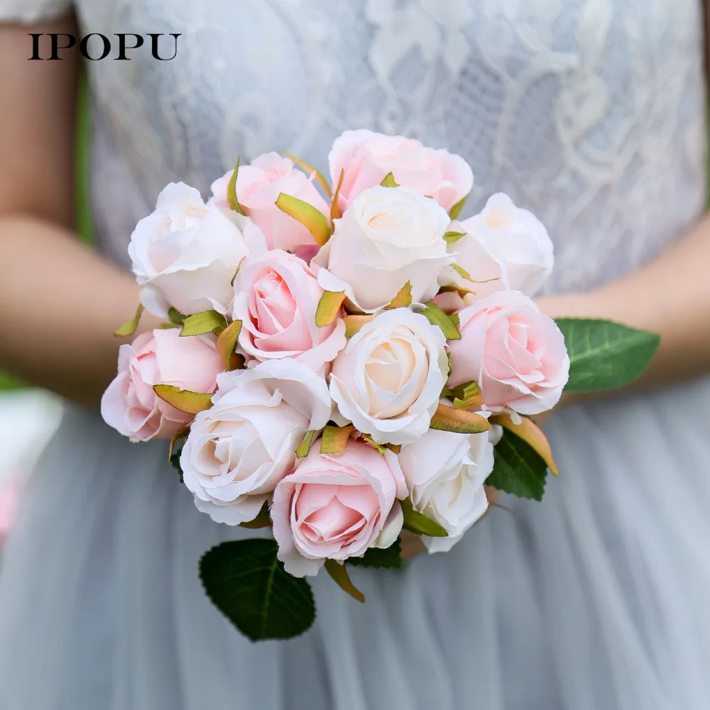 Buy 6 Colors 12PCS/set 25x16cm Artificial Rose