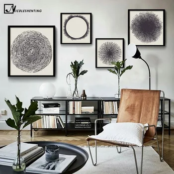 

NICOLESHENTING Grain of Wood Art Canvas Poster Minimalist Painting Abstract Picture Print Modern Home Living Room Decoration