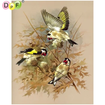 

DPF Three little birds 5D diamond painting cross stitch needlework diamond mosaic square home decor crafts diamond embroidery