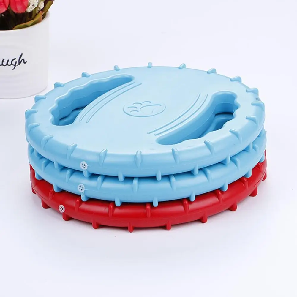 

Dog Flying Disc Squeaky Rubber Dog Toys Soft Floating Dog Catcher Toy for Pet Training & Chewing