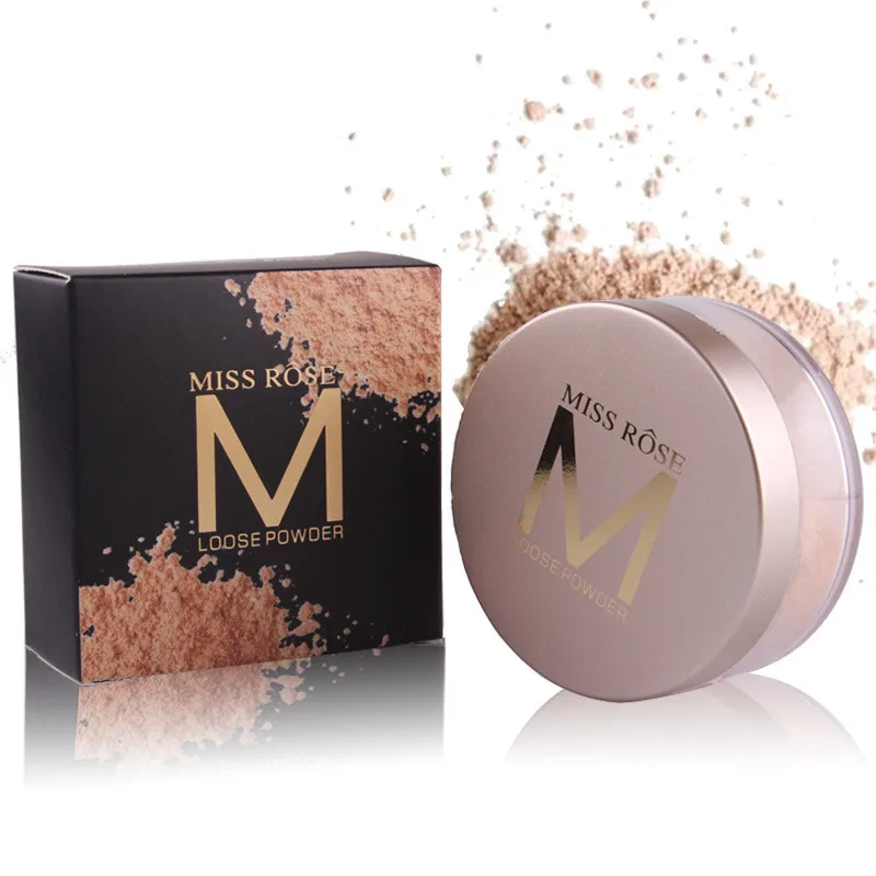 

MISS ROSE Brand Makeup Loose Finish Powder Matte Face Whitening Setting Transparent Powder Palette With Cosmetic Puff #247147