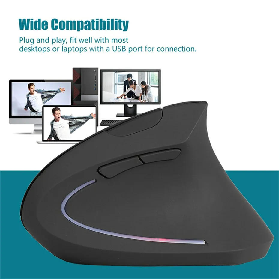 Basix Wireless Gaming Mouse Ergonomic Vertical Mouse 3