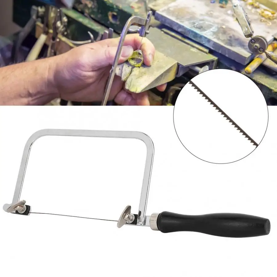 Professional Portable Saw Bow Jewelry Wire Carved Black U-shaped Handle Tool for Processing Crafting Making f | Украшения и